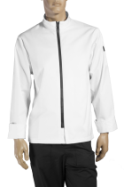 Chef jacket with zipper