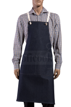 Denim apron with stretch fabric