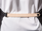 Bib apron + leather around the neck and waist